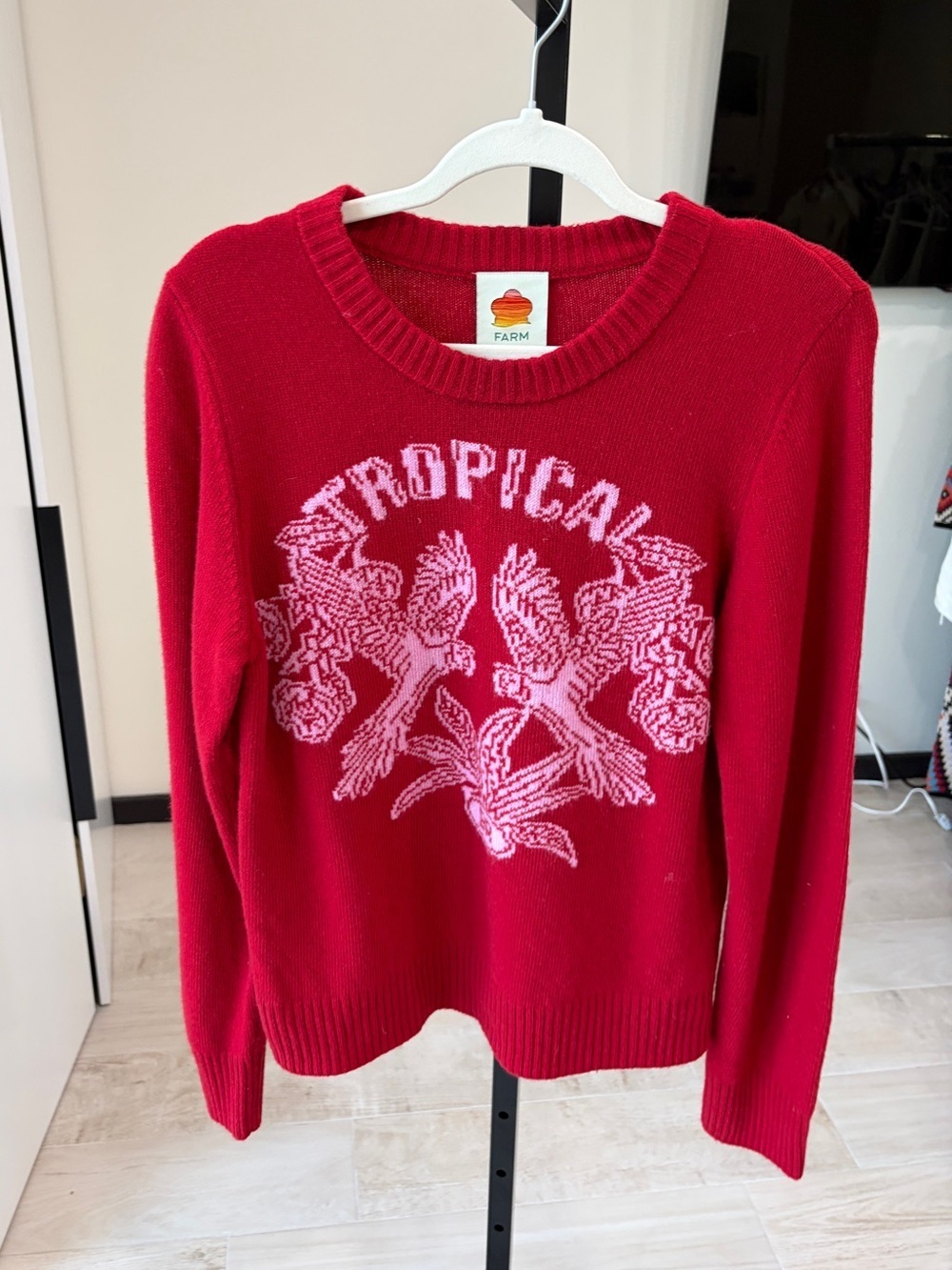 Farm Rio: Tropical Red Knit Sweater - Picture 3 of 8